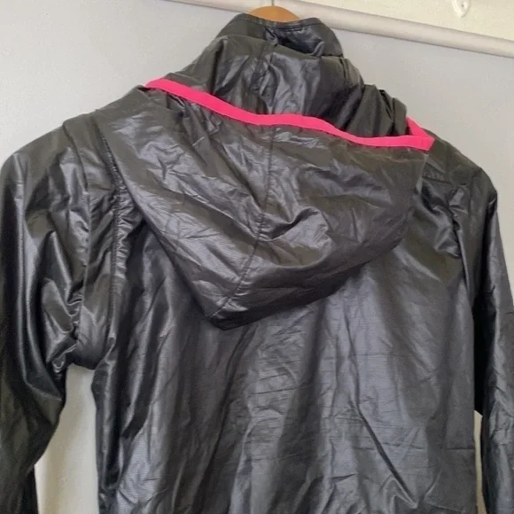 NIKE GOLF Dri Fit Jacket Women's XS Black Pink Lightweight Removable Sleeves - Picture 10 of 10